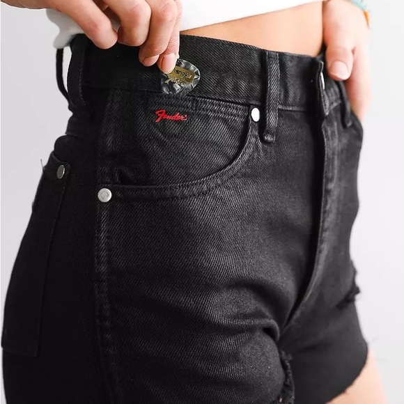 WRANGLER X FENDER WOMEN'S HIGH RISE FESTIVAL SHORTS Sz 26 - Picture 13 of 15